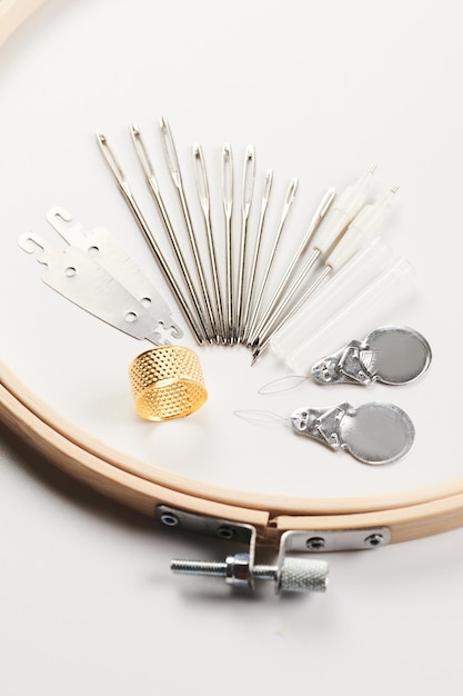 Sada výšivky rozložená